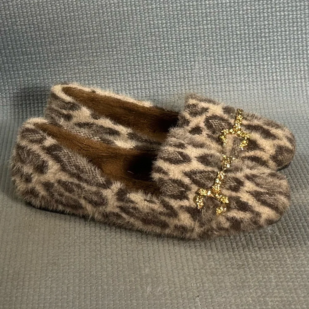 Kouaidi Women’s Leopard Print‎ Slip On Loafer Shoes Size 6 US 36 EU